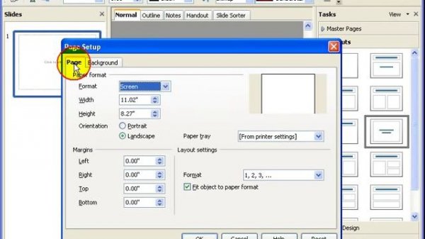 OpenOffice Impress 16:9 Widescreen Custom Background Tutorial
