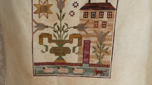 Plum Street Samplers Sampler Houses готовая работа, новый процесс от La-d-da