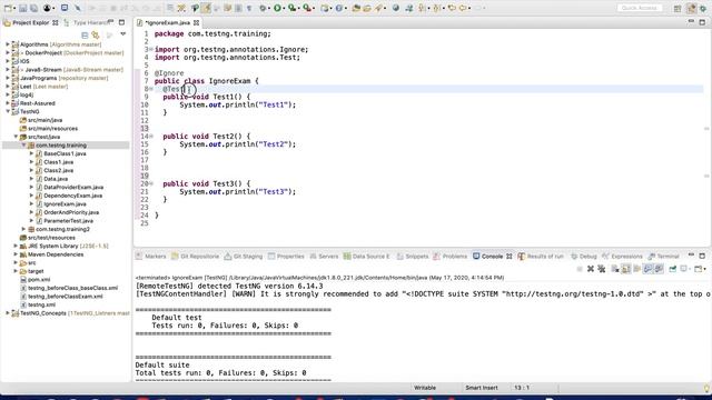 TestNG - What is Ignore annotation ? and Enabled feature for Test annotation смотреть онлайн