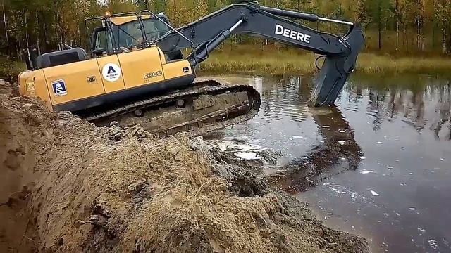 Экстремальная работа экскаватора DEERE. Золотое колесо. смотреть онлайн