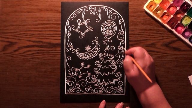 Frost On A Window Pane - Gouache Painting | IOTN
