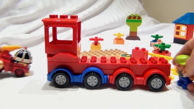 Робокар Поли robocar Poli Рой Silverlit .Пожарная машина.Конструктор Lego Duplo смотреть онлайн