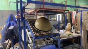 Производство форм для парковочных ограничителей полусфер по технологии вакуумной формовки пластика