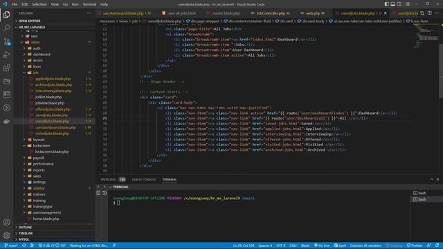 Add page all user dashboard job Laravel 9 | HR System смотреть онлайн