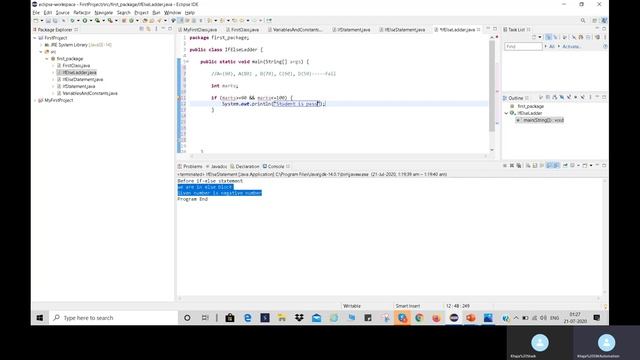 Java Training Session-3: IF, IF-ELSE, IF-ELSE_LADDER, Nested IF and SWITCH Statements in JAVA. смотреть онлайн