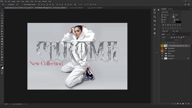 Convert Your Text or Logo to Chrome Style - Photoshop Text Effect смотреть онлайн