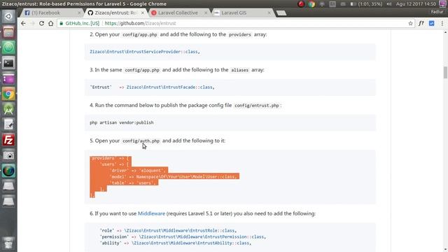 Laravel Auth dan Zizaco/Entrust Package смотреть онлайн