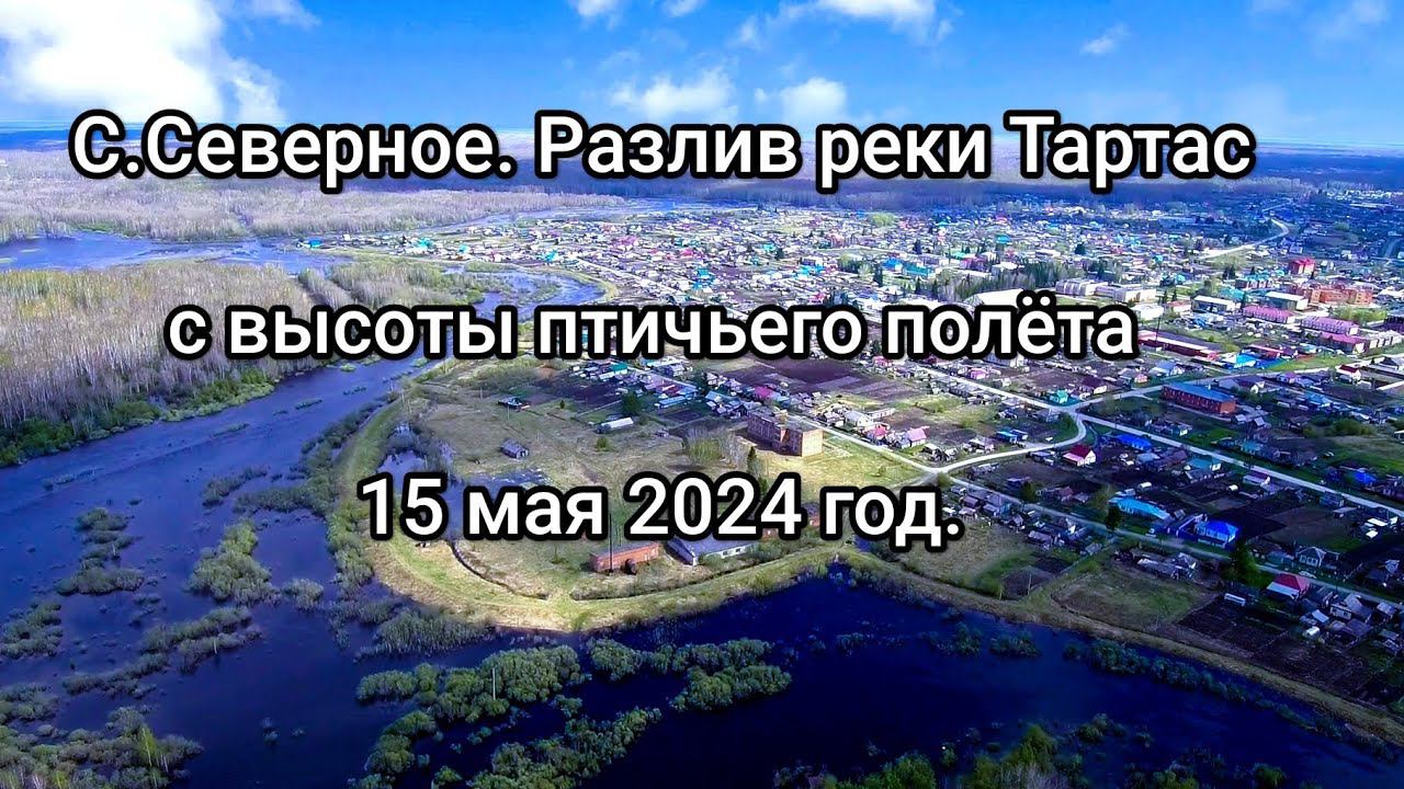 Разлив р.Тартас с высоты птичьего полета 15.05.2024 смотреть онлайн