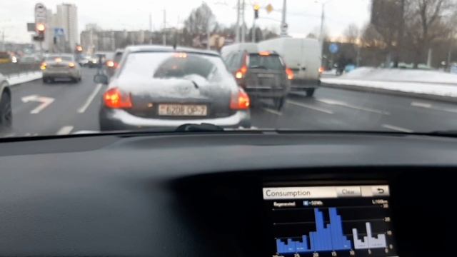 Расход топлива на гибридном Lexus RX 450h зимой