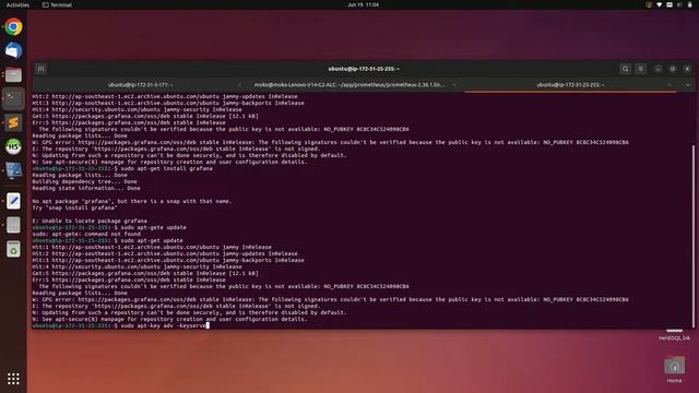 How to fix error installing grafana - the public key is not available: NO PUBKEY 8C8C34C524098CB6 смотреть онлайн