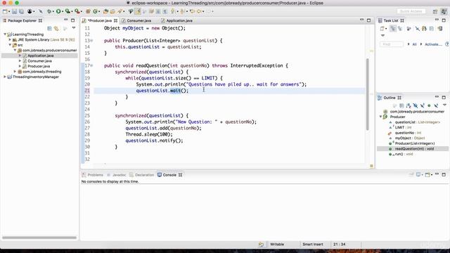 Producer Consumer Pattern Using wait and notify смотреть онлайн