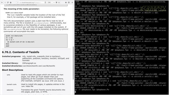 LFS on an Intel i486 Episode 148 - 6.70. Texinfo-6.5 смотреть онлайн