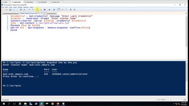 Delete Snapshot's from Multiple Virtual Machines смотреть онлайн