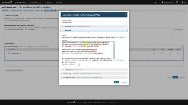 Email alerts for resource utilization on SolarWinds смотреть онлайн