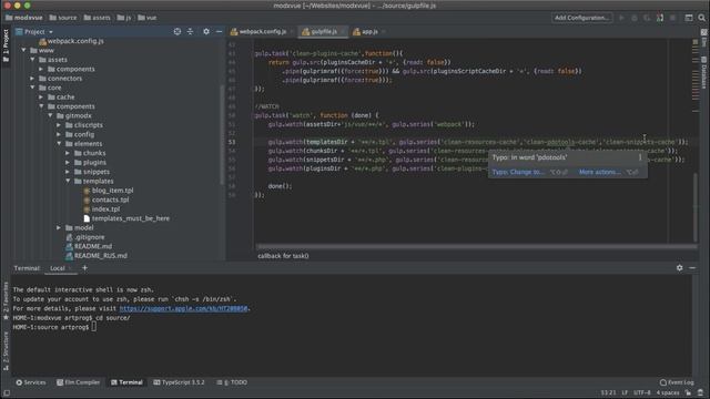 Настройка webpack и gulp | Урок 2. Курс VueJS 3 + MODX Revolution смотреть онлайн