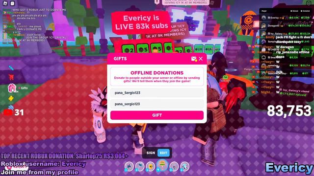 GIFTING AWAY ROBUX TO VIEWERS IN PLS DONATE | Live Stream