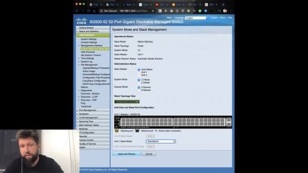 Stream #9 Базовая настройка CISCO SG500-52 IP, VLANS