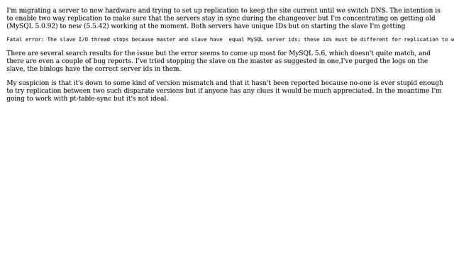 MySQL error 1593 on replication between 5.0.92 and 5.5.42 (2 Solutions!!) смотреть онлайн