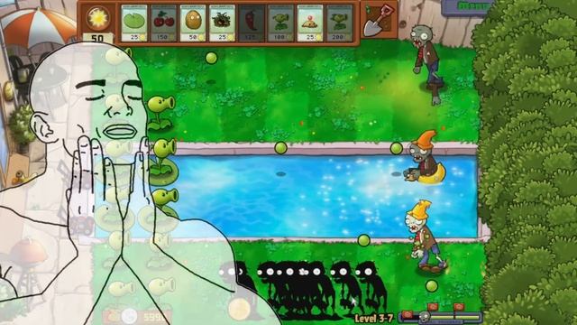 Я использовал самые АЛЛЕРГЕННЫЕ растения чтобы пройти Plants Vs Zombies