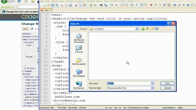 CSS Tutorial : CSS change the text color in option tag смотреть онлайн