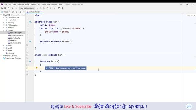 PHP OOP Abstract Classes | PHP for beginner ជាភាសាខ្មែរ смотреть онлайн