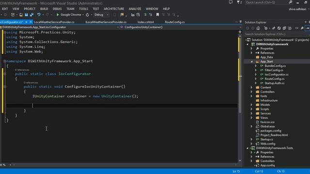 Зависимостей Unity впрыска на asp net в создание MVC-5 учебник Часть II смотреть онлайн