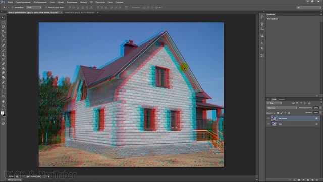 Как сделать анаглифное 3D фото в фотошопе / The anaglyph 3D photo in photoshop смотреть онлайн
