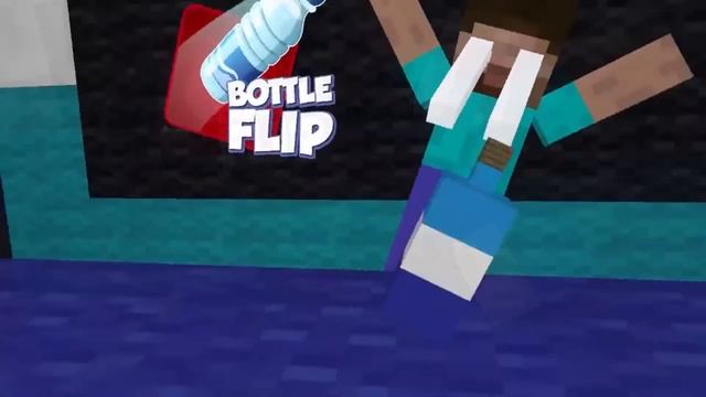 ✅ШКОЛА МОНСТРОВ БУТЫЛКА С ВОДОЙ ЧЕЛЛЕНДЖ. Monster School Bottle Flip Challenge - Minecraft Animatio смотреть онлайн