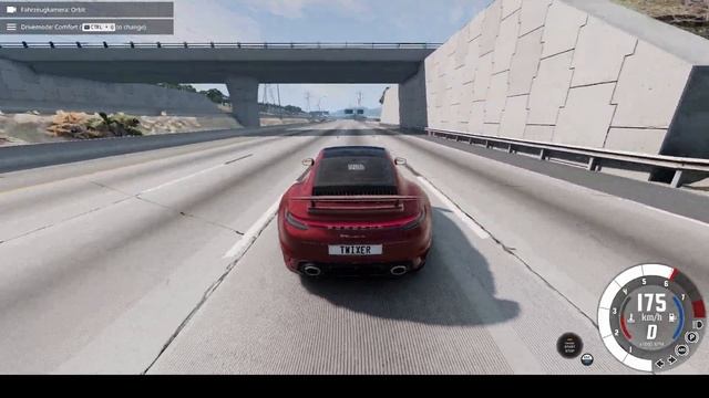 Von 0-300km/h in 22 Sekunden im Porsche 911 Turbo S - BeamNG смотреть онлайн