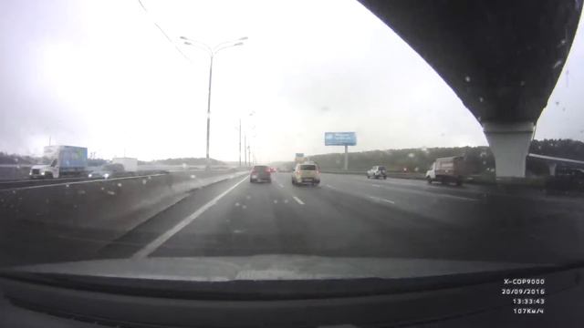 Спасение котенка на МКАДе 20.09.16 смотреть онлайн