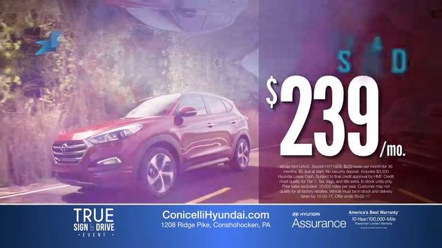 Sign & Drive, $0 Due at Signing! $179/mo. Elantra Limited & $239/mo. Tucson at Conicelli Hyundai! смотреть онлайн