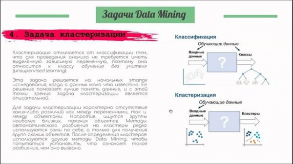 Data Mining. Базовые понятия, решаемые задачи, практическое применение, модели и методы.