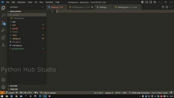 Настройка VS Code для python, django, верстки html, css, шаблонов