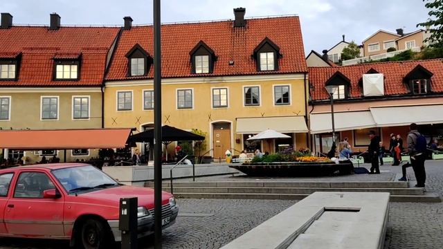 Visby Gotland Sweden, summer 2020. Rådstuguparken, S:ta Karin ruin, Stora torget, Schonfeldts Plats смотреть онлайн