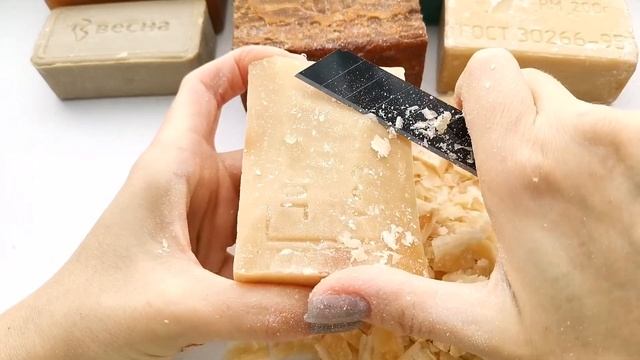 Cutting Laundry Soap. ASMR. Резка хозяйственного мыла