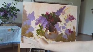 Сирень. Как я пишу натюрморт..mp4