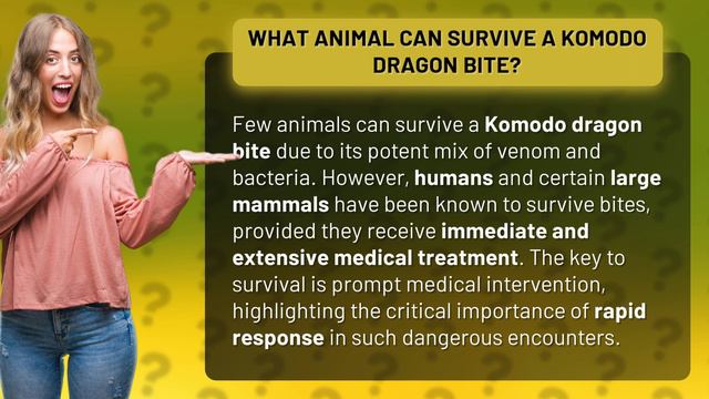 What animal can survive a Komodo dragon bite? смотреть онлайн
