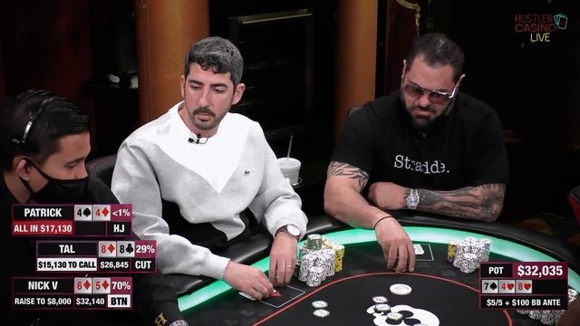 Straight vs Set vs Set!!! $80,000 Pot!!! смотреть онлайн