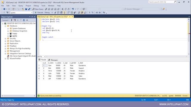 Exception Handling in SQL | SQL Try Catch | Exception handling Tutorial | Intellipaat смотреть онлайн