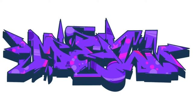 Graffiti letter -MEW by RAN- Timelapse in procreate смотреть онлайн