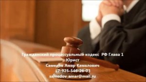Гражданский процессуальный кодекс  РФ Глава 1