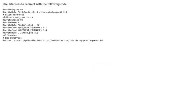 Webmasters: How to redirect an old url to a new url via htaccess? Website uses Wordpress? смотреть онлайн