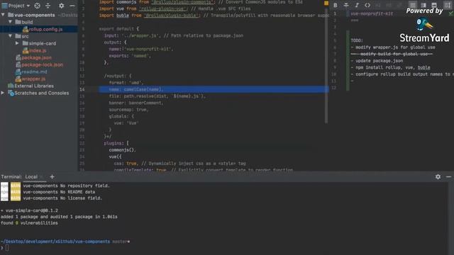 Ep 2: Publishing an NPM module | Project: Building an Open Source Vue JS Component Library смотреть онлайн
