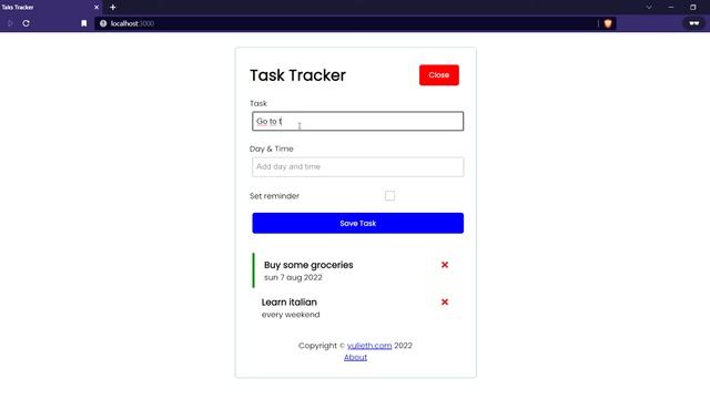 Demo tasks tracker app - made using React JS смотреть онлайн