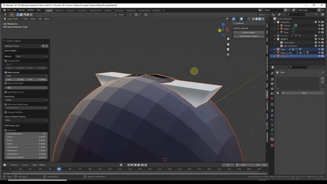 Wrap Objects ONTO OTHER OBJECTS in Blender with Conform Object! смотреть онлайн
