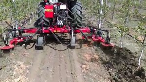 Агрегат для приствольной обработки ID NAMIC, реверсивный, работа в саду.