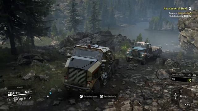 SNOWRUNNER DLC // Na ratunek rolnikowi // JEZIORO BLACK BADGER // zadanie #1 смотреть онлайн