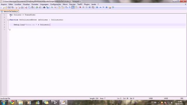 Detectando colisões via script no Unity3D смотреть онлайн
