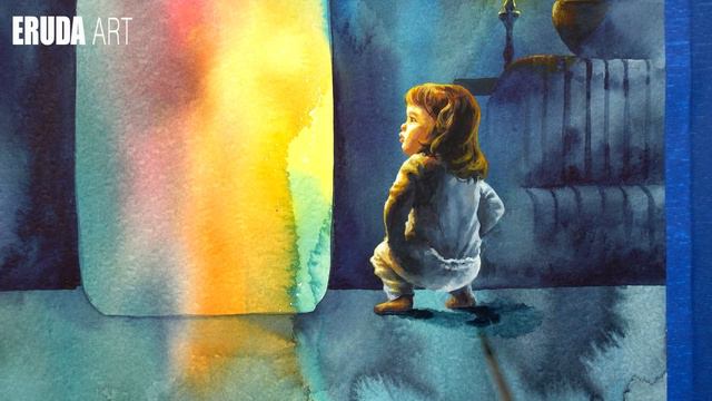 Watercolor&Postercolor/Erudaart Daily challenge #49/Fantastic painting смотреть онлайн