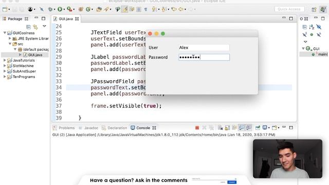 Java GUI Tutorial - Make a Login GUI #100 смотреть онлайн